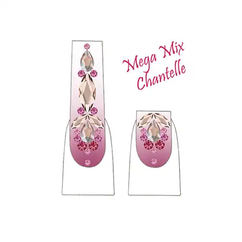 Chantelle Nail Art Design With Swarovski Crystals