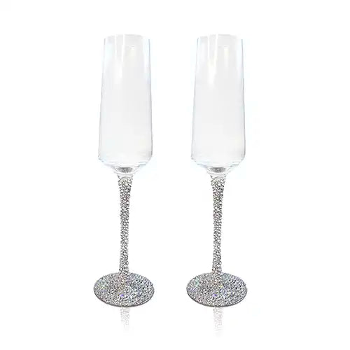 Swarovski Crystals Wedding Glasses Rhinestone Embellishment