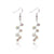 Swarovski Crystals daisy chain beaded earrings on silver plated ear wires.