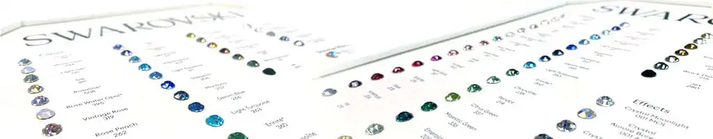 Swarovski Crystal Charts & Colour guides