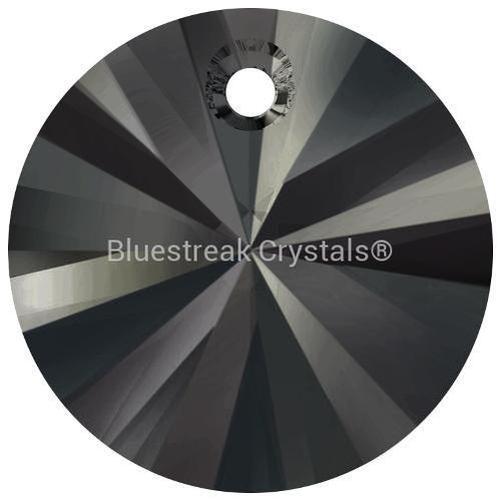 Estella Pendants Rivoli Crystal Silver Night-Estella Pendants-6mm - Pack of 10-Bluestreak Crystals