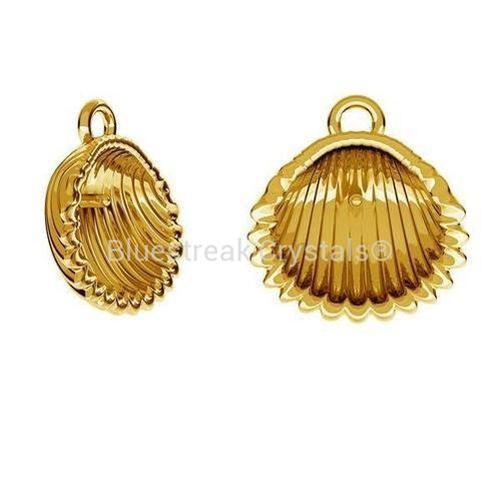 Gold Plated (24k) Shell Bail for Half Drilled 6mm-Findings For Jewellery-13mm - Pack of 1-Bluestreak Crystals
