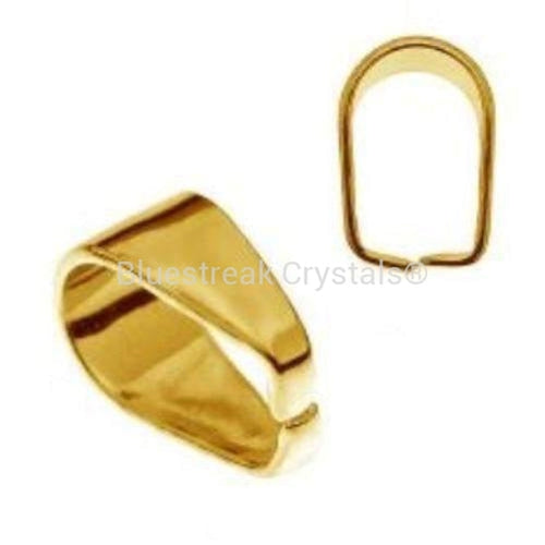 Gold Plated (24k) Simple Bail-Findings For Jewellery-7mm - Pack of 1-Bluestreak Crystals