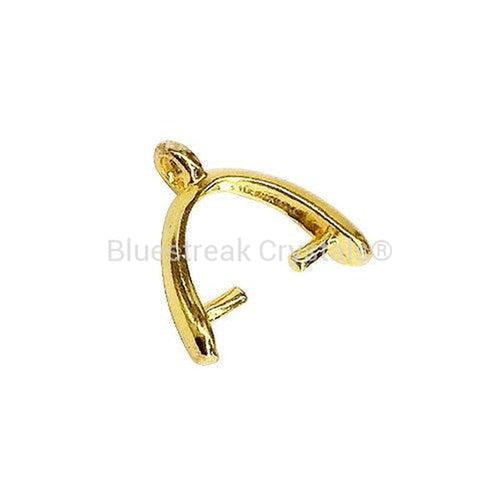 Gold Plated (24k) Stirrup Bail 11mm-Findings For Jewellery-11mm - Pack of 1-Bluestreak Crystals
