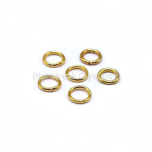 Gold Plated Open Round Jump Rings-Findings For Jewellery-4mm-Pack of 100-Bluestreak Crystals