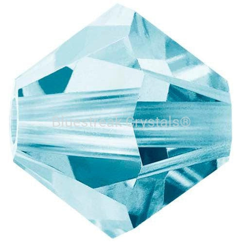 Preciosa Beads Bicone Aquamarine-Preciosa Beads-3mm - Pack of 100-Bluestreak Crystals