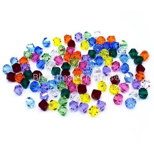 Preciosa Beads Bicone Mix Rainbow-Preciosa Beads-4mm - Pack of 50-Bluestreak Crystals