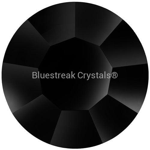 Preciosa Chatons Channel Round Stones Jet UNFOILED-Preciosa Chatons & Round Stones-SS29 (6.25mm) - Pack of 25-Bluestreak Crystals