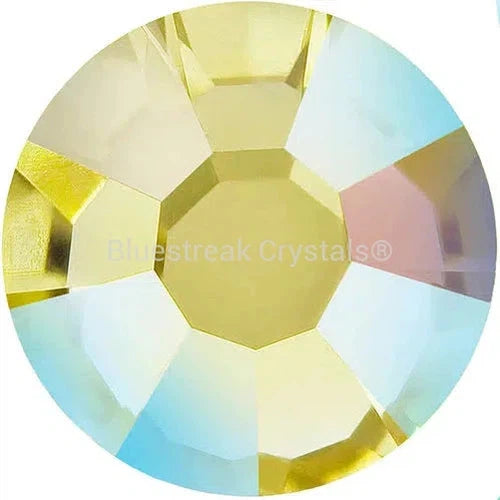 Preciosa Flat Back Crystals Rhinestones Non Hotfix (MAXIMA) Acid Yellow AB-Preciosa Flatback Rhinestones Crystals (Non Hotfix)-SS5 (1.8mm) - Pack of 100-Bluestreak Crystals