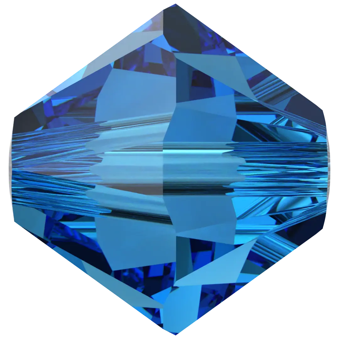 Swarovski Crystal Beads Bicone Capri Blue – Bluestreak Crystals