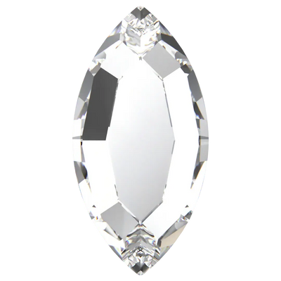 Swarovski Hotfix Flat Back Crystals Navette (2200) Crystal - Bluestreak Crystals