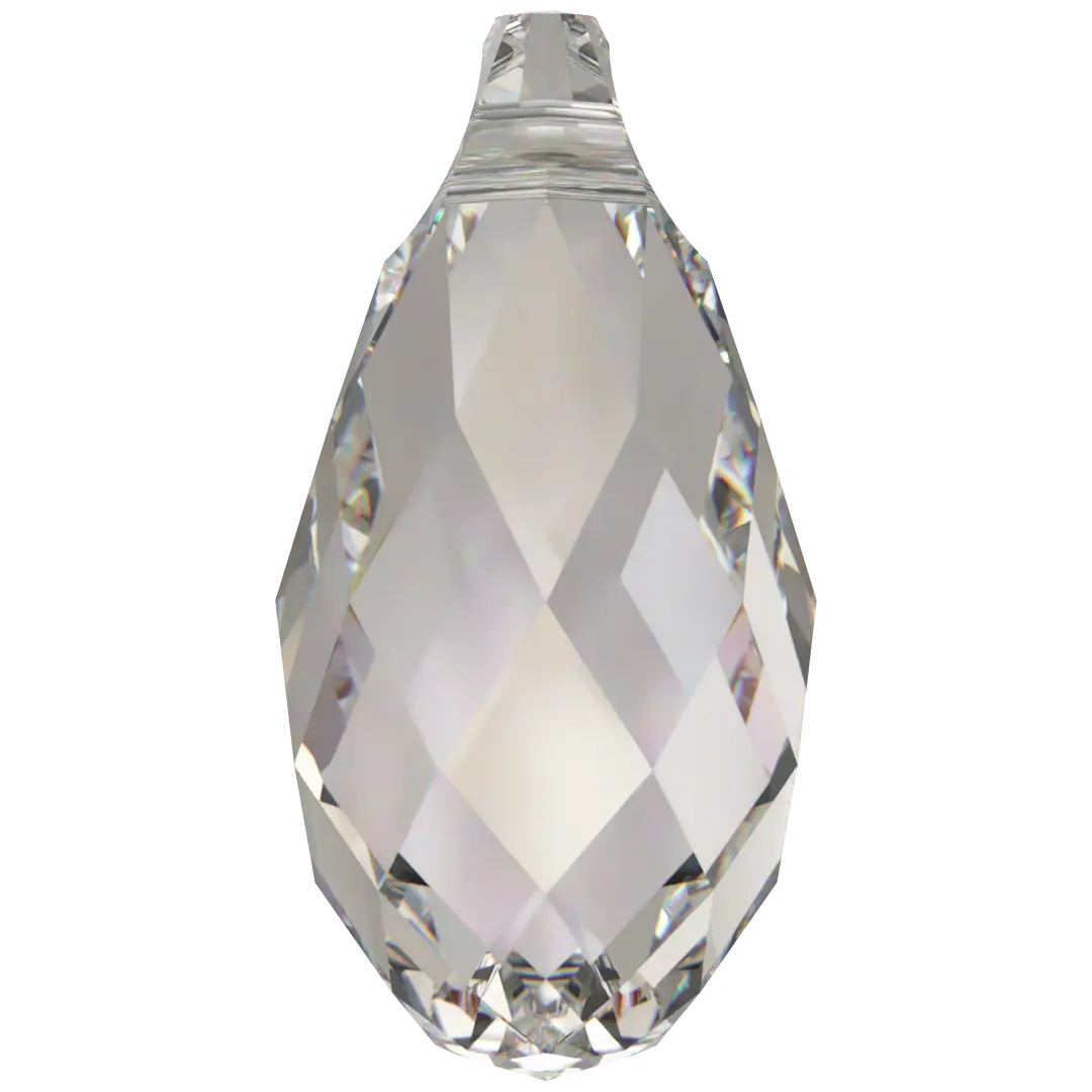 Swarovski Pendants Briolette Crystal Silver Shade – Bluestreak