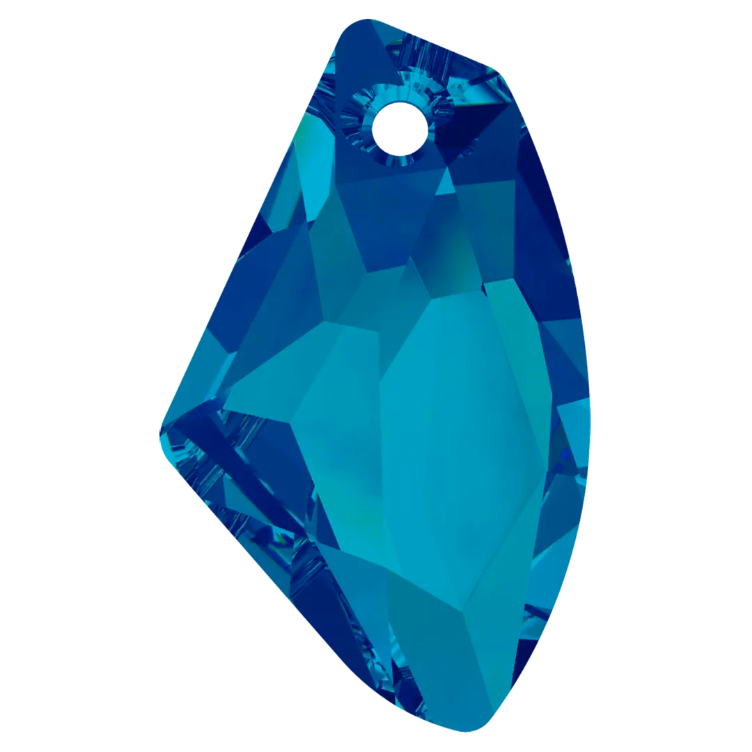 Swarovski Pendants Galactic Vertical Crystal Bermuda Blue P
