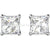 Swarovski Attract Stud Earrings Square Cut White Rhodium Plated-Swarovski Jewellery-Bluestreak Crystals
