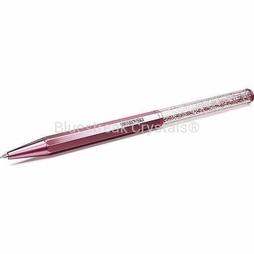 Swarovski Ballpoint Pen Octagon Shape Pink Lacquered-Swarovski Accessories-Bluestreak Crystals