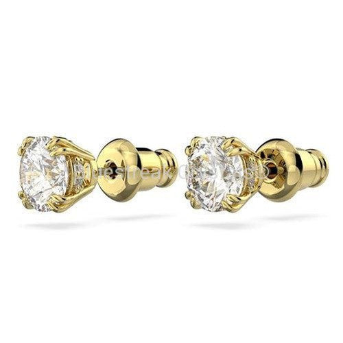 Swarovski Constella Stud Earrings Round Cut White Gold-Tone Plated-Swarovski Jewellery-Bluestreak Crystals