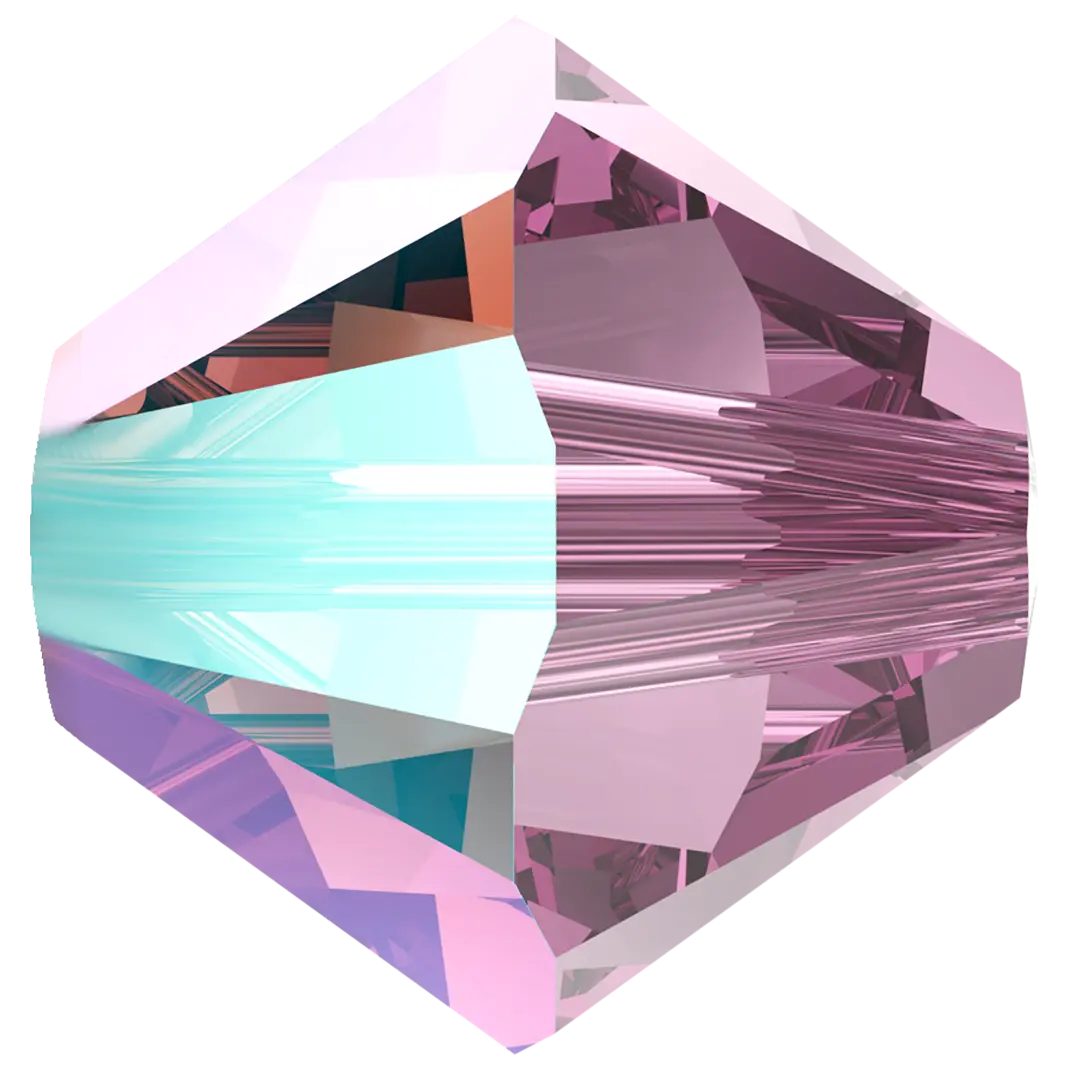 Swarovski Crystal Beads Bicone (5328) Light Amethyst Shimmer - Bluestreak Crystals