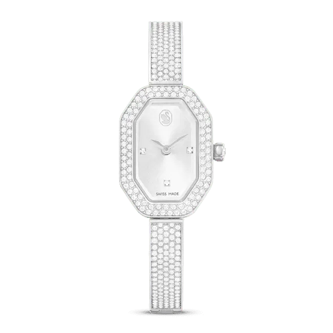 Swarovski Dextera Bangle Watch Swiss Made Metal Bracelet Silver Swarovski Dextera Bangle Watch Swiss Made Metal Bracelet Silver