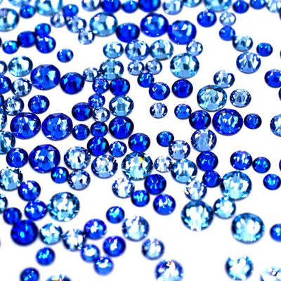 Swarovski Flat Back Crystals Non Hotfix Mix Blue - Bluestreak Crystals