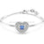 Swarovski Hyperbola Bangle Heart Blue Rhodium Plated-Swarovski Jewellery-Bluestreak Crystals