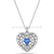 Swarovski Hyperbola Pendant Heart Blue Rhodium Plated-Swarovski Jewellery-Bluestreak Crystals