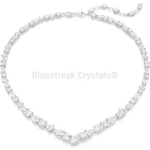 Swarovski Mesmera Necklace Mixed Cuts White Rhodium Plated-Swarovski Jewellery-Bluestreak Crystals