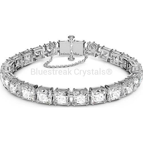 Swarovski Millenia Bracelet Square Cut White Rhodium Plated-Swarovski Jewellery-Bluestreak Crystals