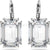 Swarovski Millenia Drop Earrings Octagon Cut White Rhodium Plated-Swarovski Jewellery-Bluestreak Crystals