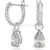 Swarovski Millenia Hoop Earrings Pear Cut White Rhodium Plated-Swarovski Jewellery-Bluestreak Crystals