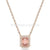Swarovski Millenia Necklace Octagon Cut Pave Pink Rose Gold-Tone Plated-Swarovski Jewellery-Bluestreak Crystals