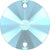 Swarovski Sew On Crystals Rivoli (3200) Aquamarine-Swarovski Sew On Crystals-8mm - Pack of 6-Bluestreak Crystals