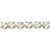 Preciosa Cup Chain Chaton Round Silver Crystal-Preciosa Metal Trimmings-SS4.5 - 1 Metre-Bluestreak Crystals