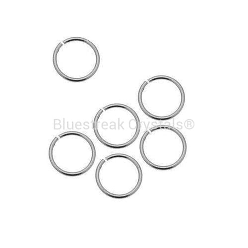 Sterling Silver (925) Round Open Jump Rings-Findings For Jewellery-3mm (0.6mm) - Pack of 10-Bluestreak Crystals
