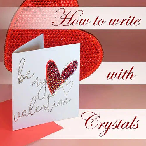 Learn how to write Crystal Calligraphy With Serinity Rhinestones at Bluestreak Crystals