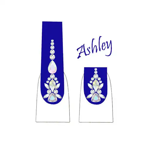 Ashley Nail Art Design With Swarovski Crystals