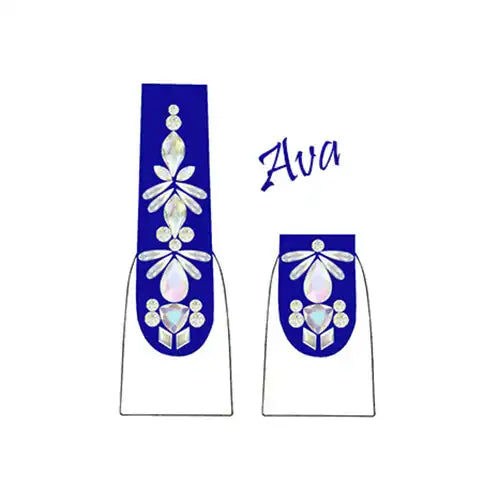 Ava Nail Art Design With Swarovski Crystals