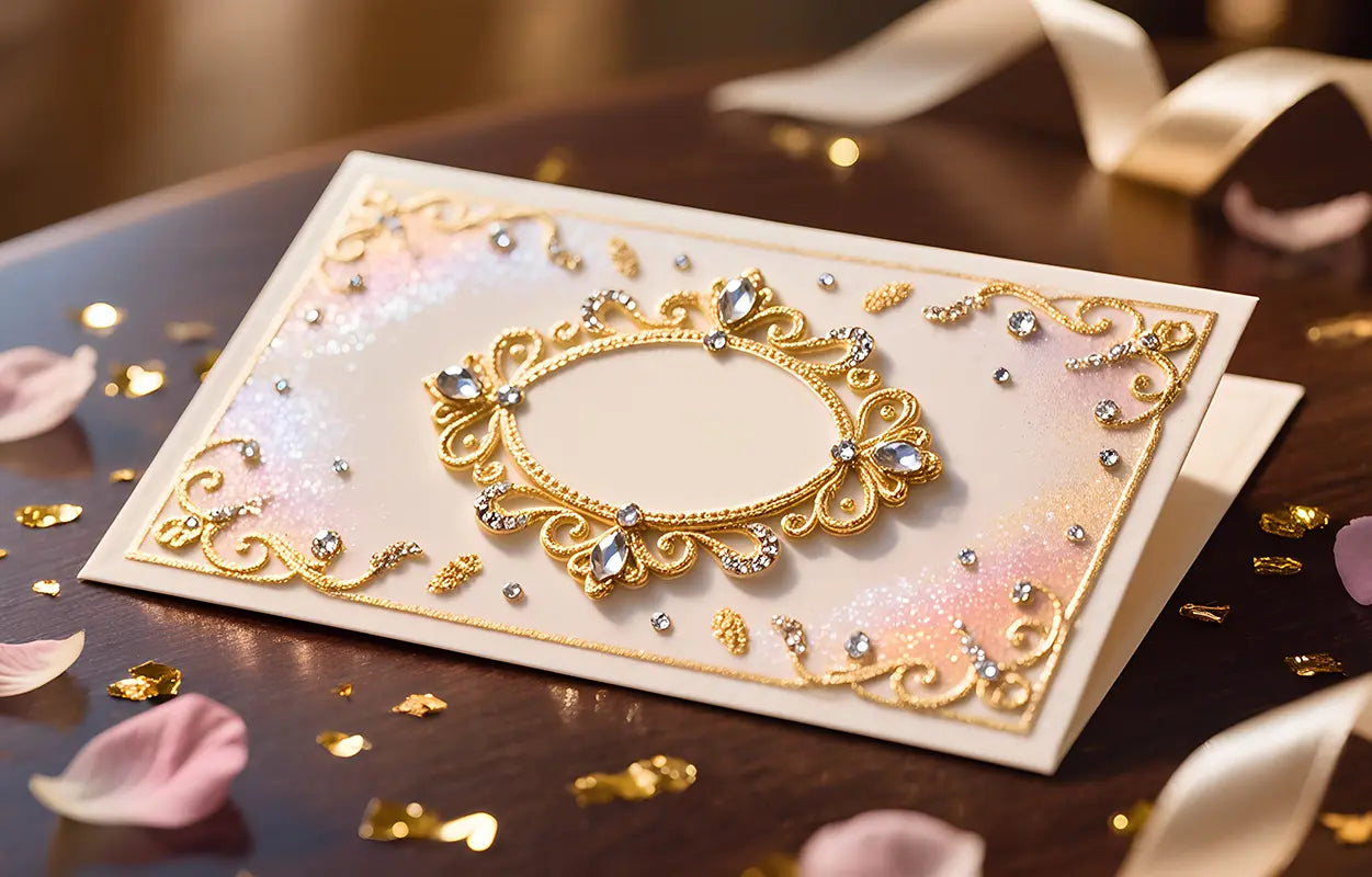 How to Make Handmade Cards with Crystals and Rhinestones – Bluestreak ...