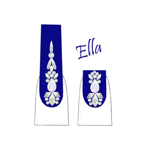 Ella Nail Art Design With Swarovski Crystals