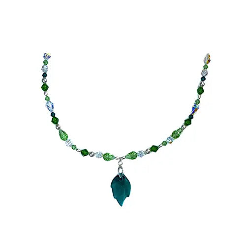 Serinity Crystals Beaded Spring Leaf Necklace Project