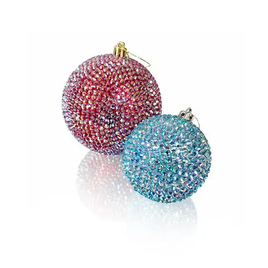 Christmas Tree baubles covered in Preciosa Crystals