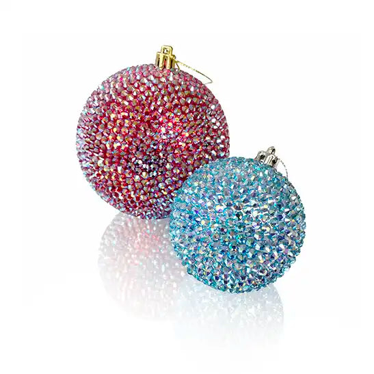 Christmas Tree baubles covered in Preciosa Crystals