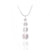 Serinity Crystals disco ball bead tiered silver plated necklace