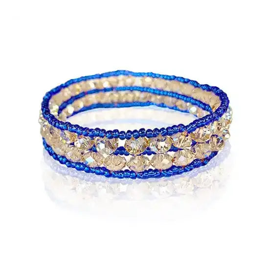 Serinity Crystals Gold Briolette Beaded Bracelet Project