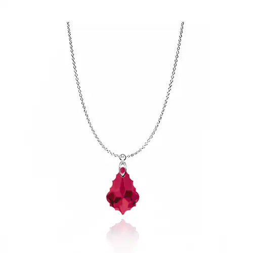 Swarovski Crystals Ruby Pendant Necklace Jewellery Project