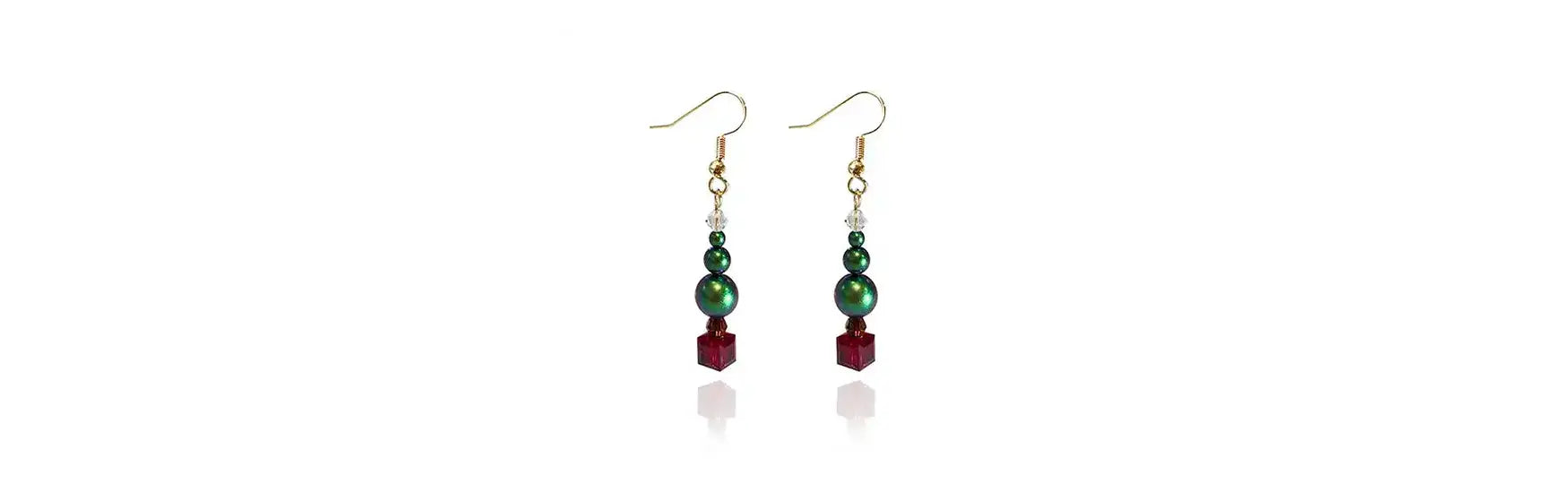 Swarovski Crystals Christmas Tree Earrings Jewellery Project