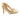 gold heels embellished with Swarovski crystals