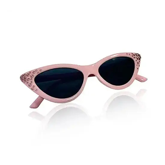 Swarovski Crystals rhinestone embellished pink sunglasses.