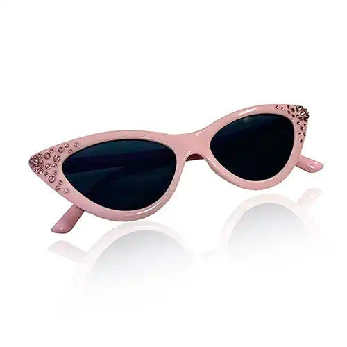 Swarovski Crystals rhinestone embellished pink sunglasses.
