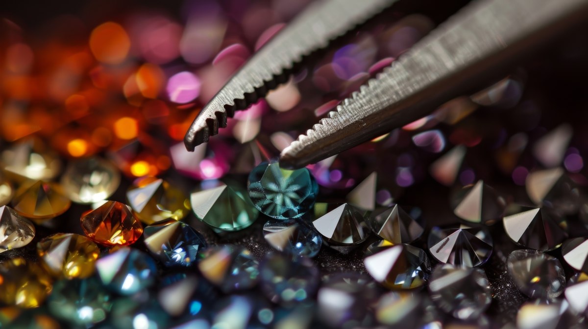 An upclose view of a jewelers pliers