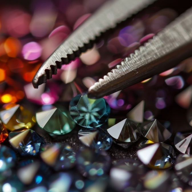 An upclose view of a jewelers pliers